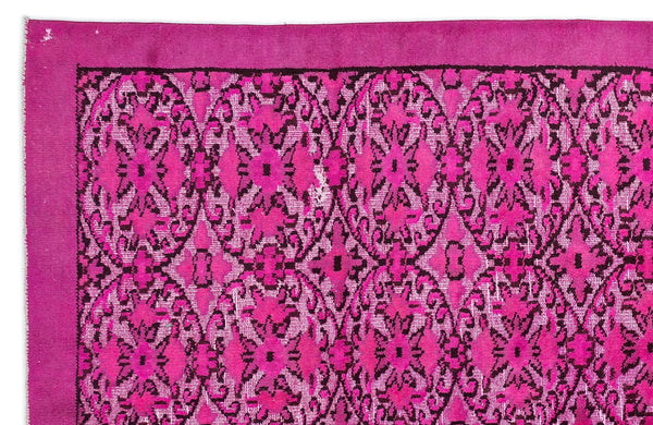 Pembe Anadolu Bohem Çiçekli Yün Halı 189x295 - Özel Seri