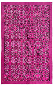 Pembe Anadolu Bohem Çiçekli Yün Halı 189x295 - Özel Seri