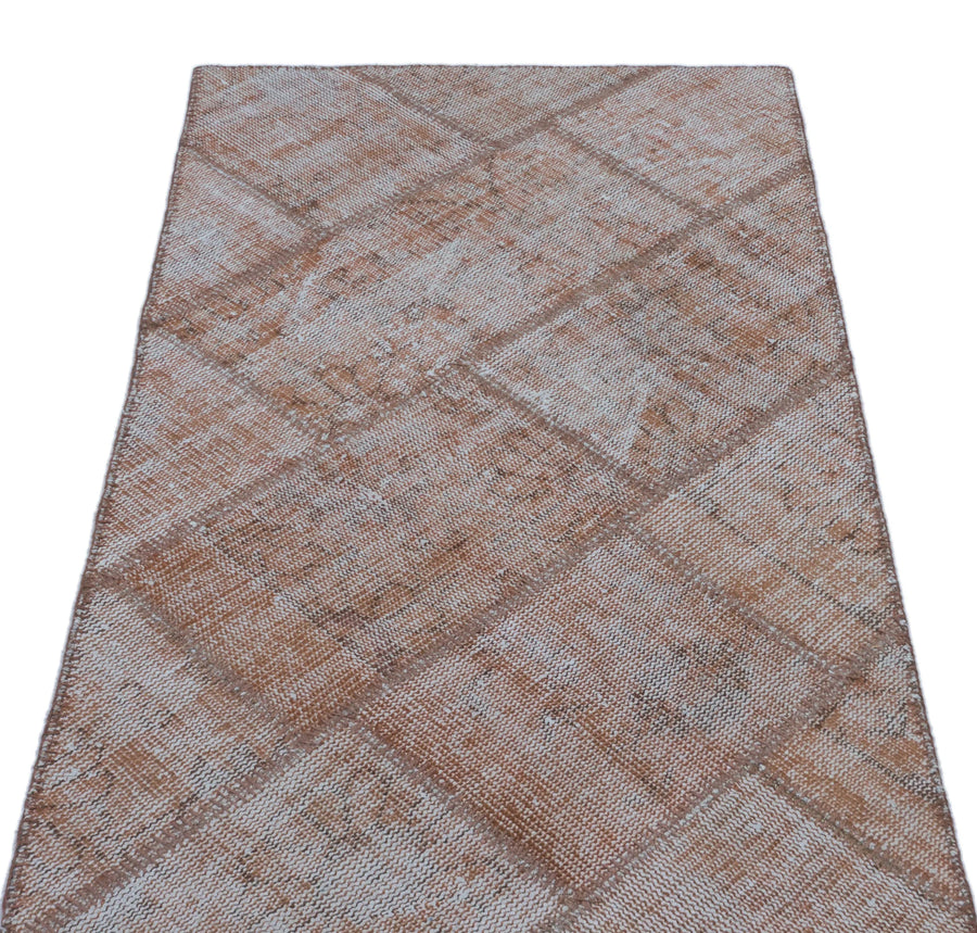 Bej Ekru Anadolu Eskitme Modern Yün Halı 80x150 - Özel Seri