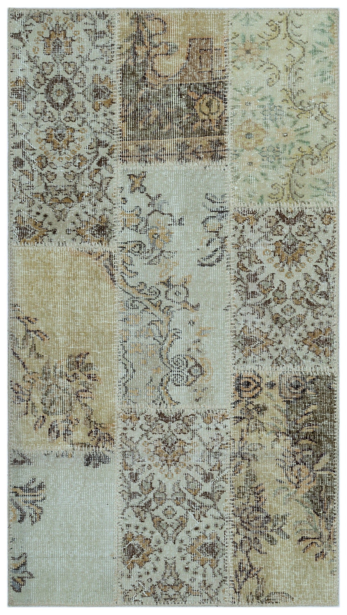 Iskece Yeşil Eskitme Yün El Dokuma Halısı 080 x 150 Apex Unique