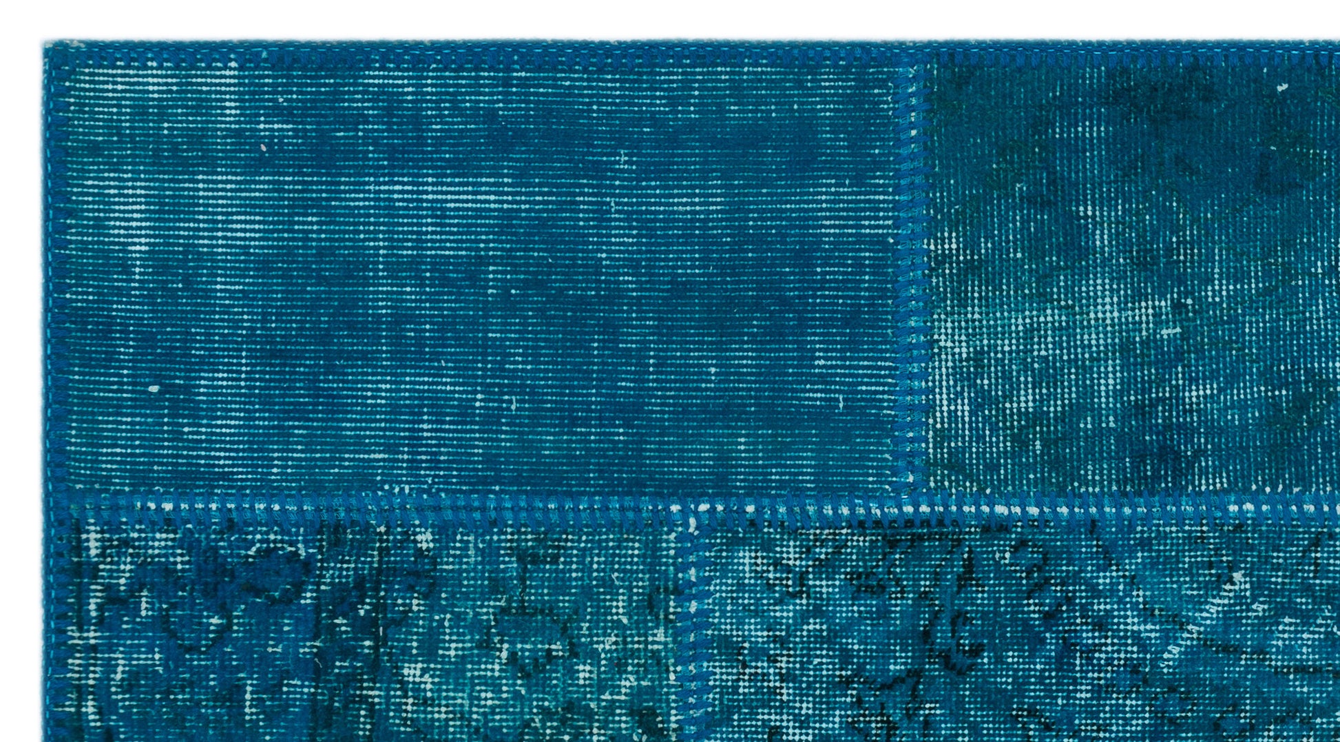 Iskece Turkuaz Eskitme Yün El Dokuma Halısı 080 x 150 Apex Unique