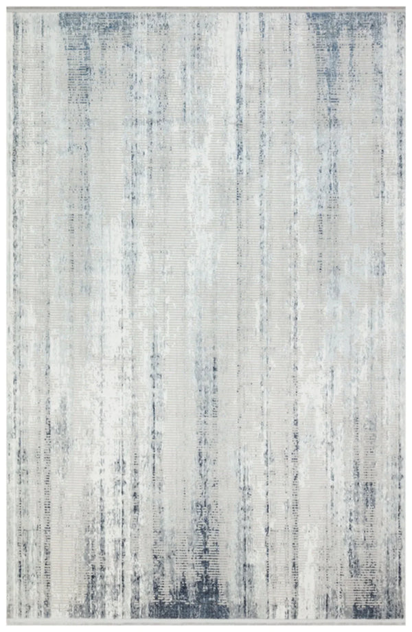 Beyaz Ekru Bohem Dokulu Halı - Toz Vermez