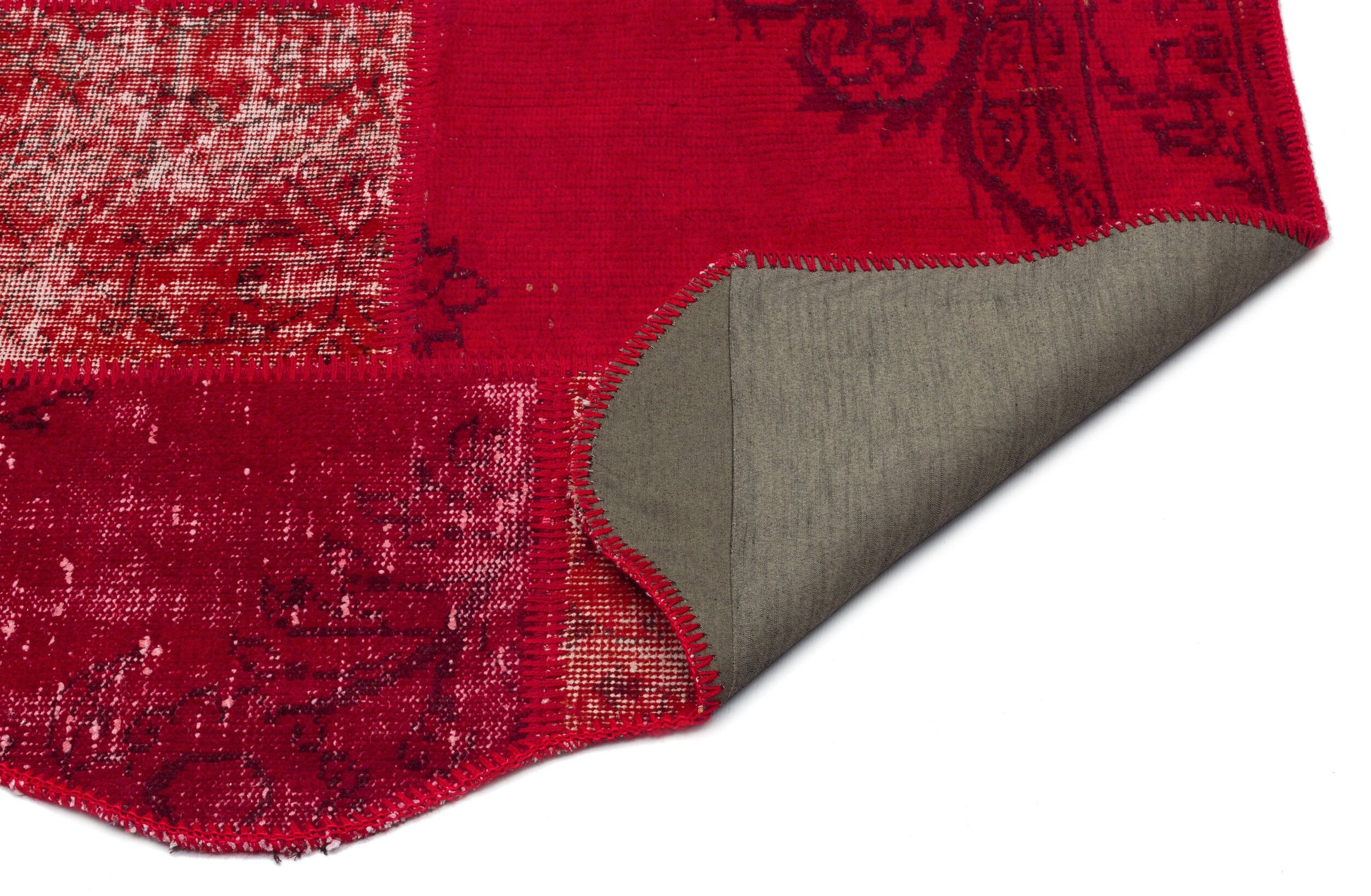 Iskece Kırmızı Eskitme Yün El Dokuma Halısı 160 x 230 Apex Unique