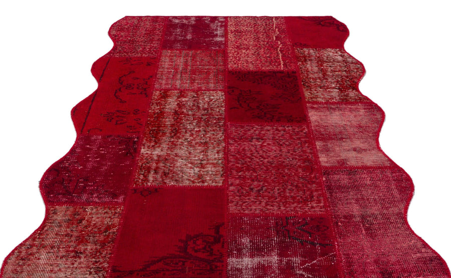 Kırmızı Anadolu Eskitme Modern Yün Halı 160x230 - Özel Seri
