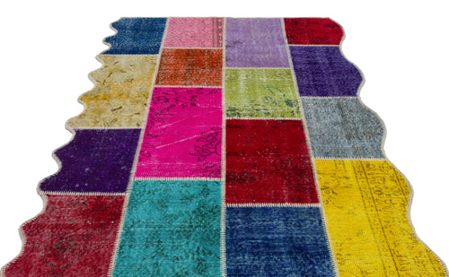 Iskece Bej Patchwork Yün El Dokuma Halısı 160 x 230 Apex Unique