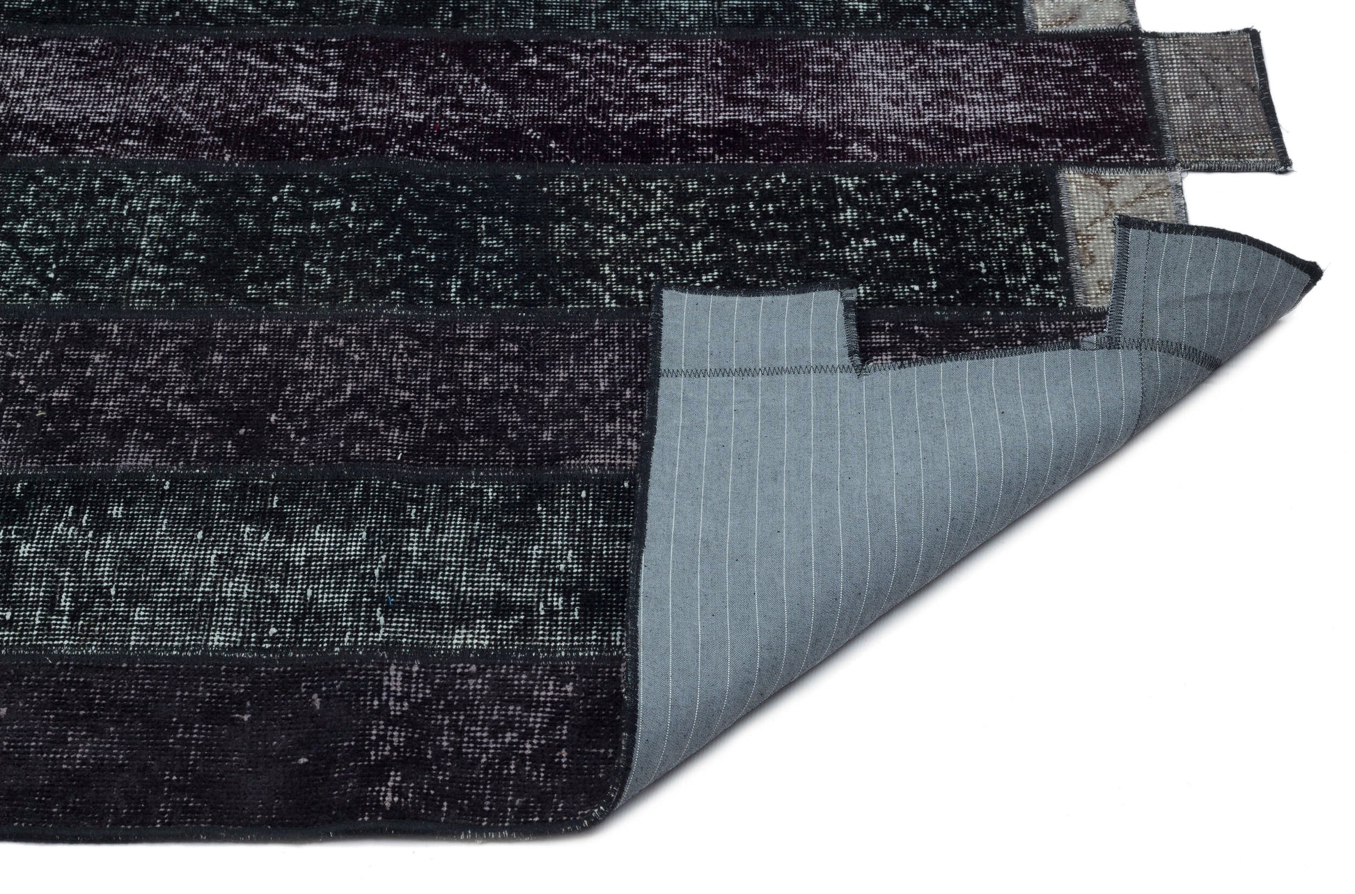 Iskece Siyah Eskitme Yün El Dokuma Halısı 160 x 230 Apex Unique