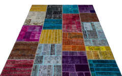 Iskece Bej Patchwork Yün El Dokuma Halısı 160 x 230 Apex Unique