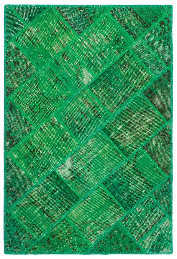 Yeşil Anadolu Bohem Eskitme Yün Halı 120x180 - Özel Seri
