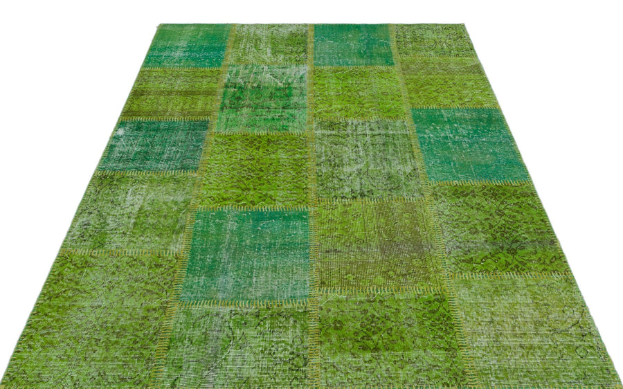 Yeşil Anadolu Bohem Eskitme Yün Halı 160x230 - Özel Seri