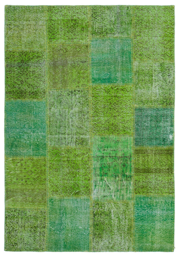 Yeşil Anadolu Bohem Eskitme Yün Halı 160x230 - Özel Seri