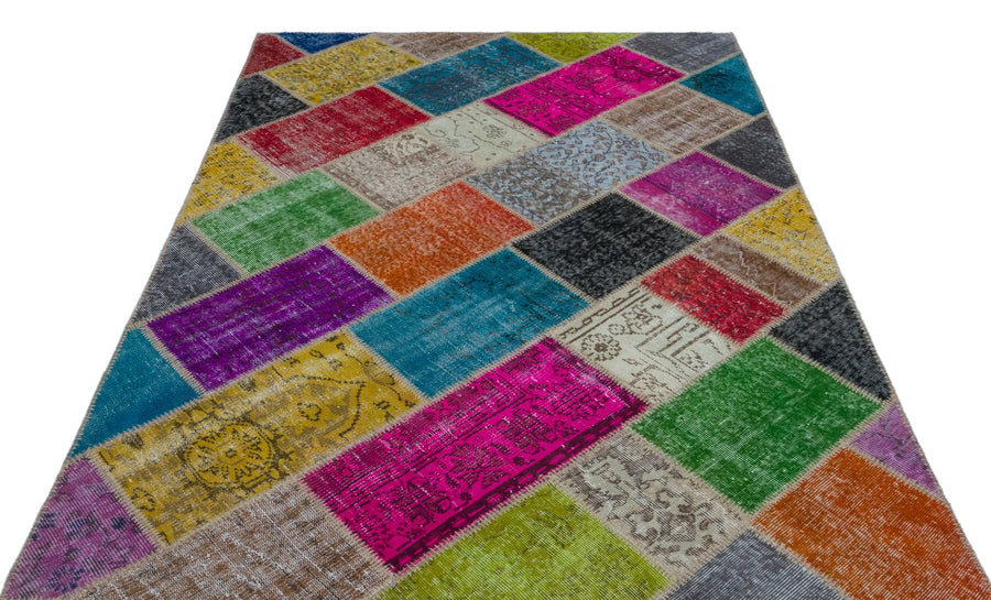 Bej Geometrik Modern Yün Halı 160x230