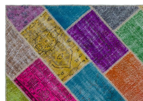 Iskece Bej Patchwork Yün El Dokuma Halısı 160 x 230 Apex Unique