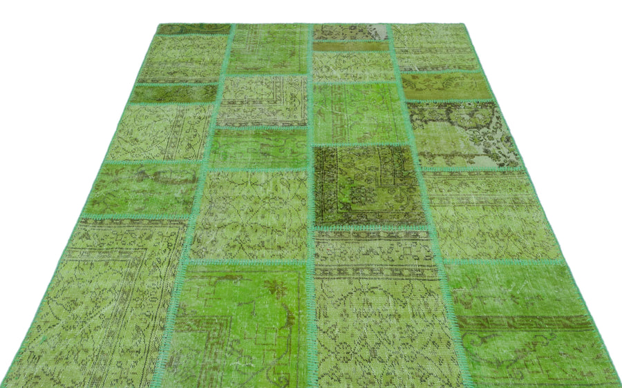Yeşil Anadolu Bohem Eskitme Yün Halı 160x230 - Özel Seri
