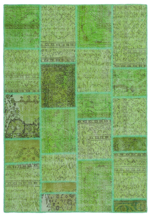 Yeşil Anadolu Bohem Eskitme Yün Halı 160x230 - Özel Seri