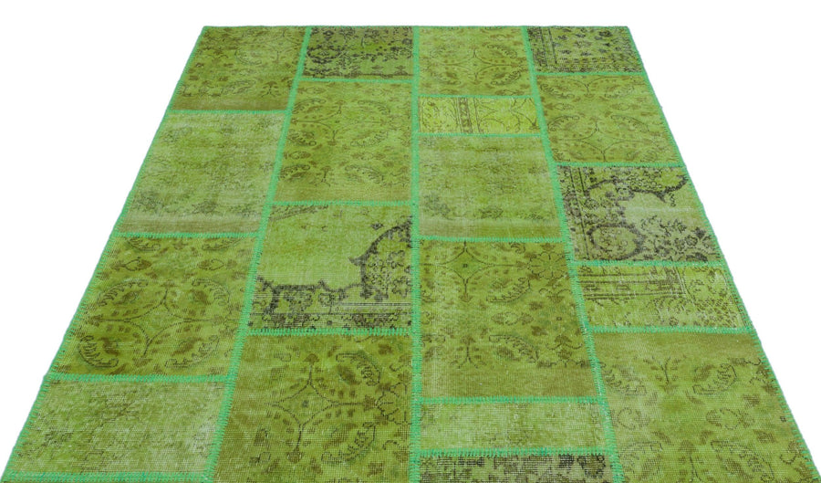 Yeşil Anadolu Bohem Eskitme Yün Halı 160x230 - Özel Seri