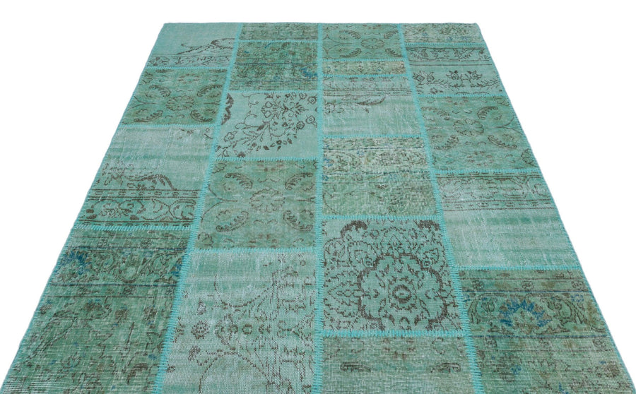 Bej Krem Anadolu Eskitme Geometrik Yün Halı 160x230 - Özel Seri