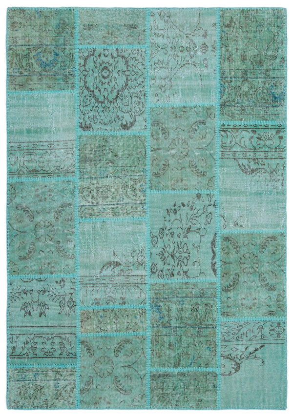 Bej Krem Anadolu Eskitme Geometrik Yün Halı 160x230 - Özel Seri