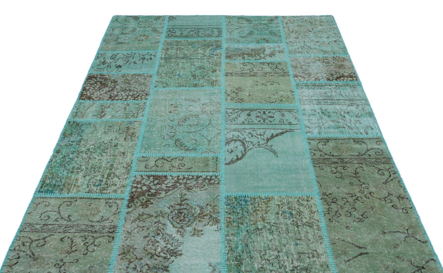 Bej Gri Anadolu Eskitme Geometrik Yün Halı 160x230 - Özel Seri