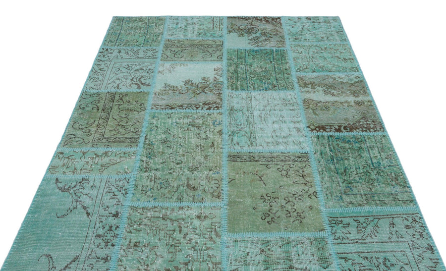 Bej Gri Anadolu Eskitme Geometrik Yün Halı 160x230 - Özel Seri