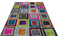 Iskece Bej Patchwork Yün El Dokuma Halısı 160 x 240 Apex Unique