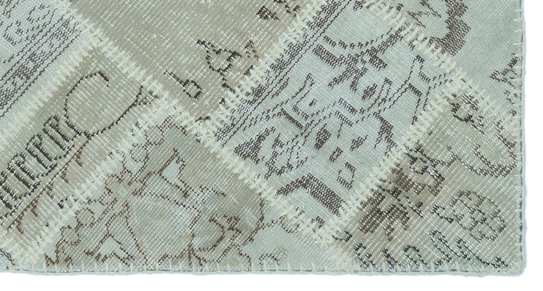 Bej Anadolu Bohem Eskitme Yün Halı 80x150 - Özel Seri