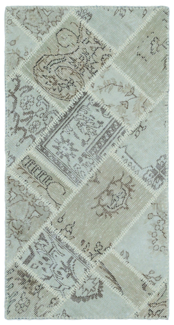 Bej Anadolu Bohem Eskitme Yün Halı 80x150 - Özel Seri