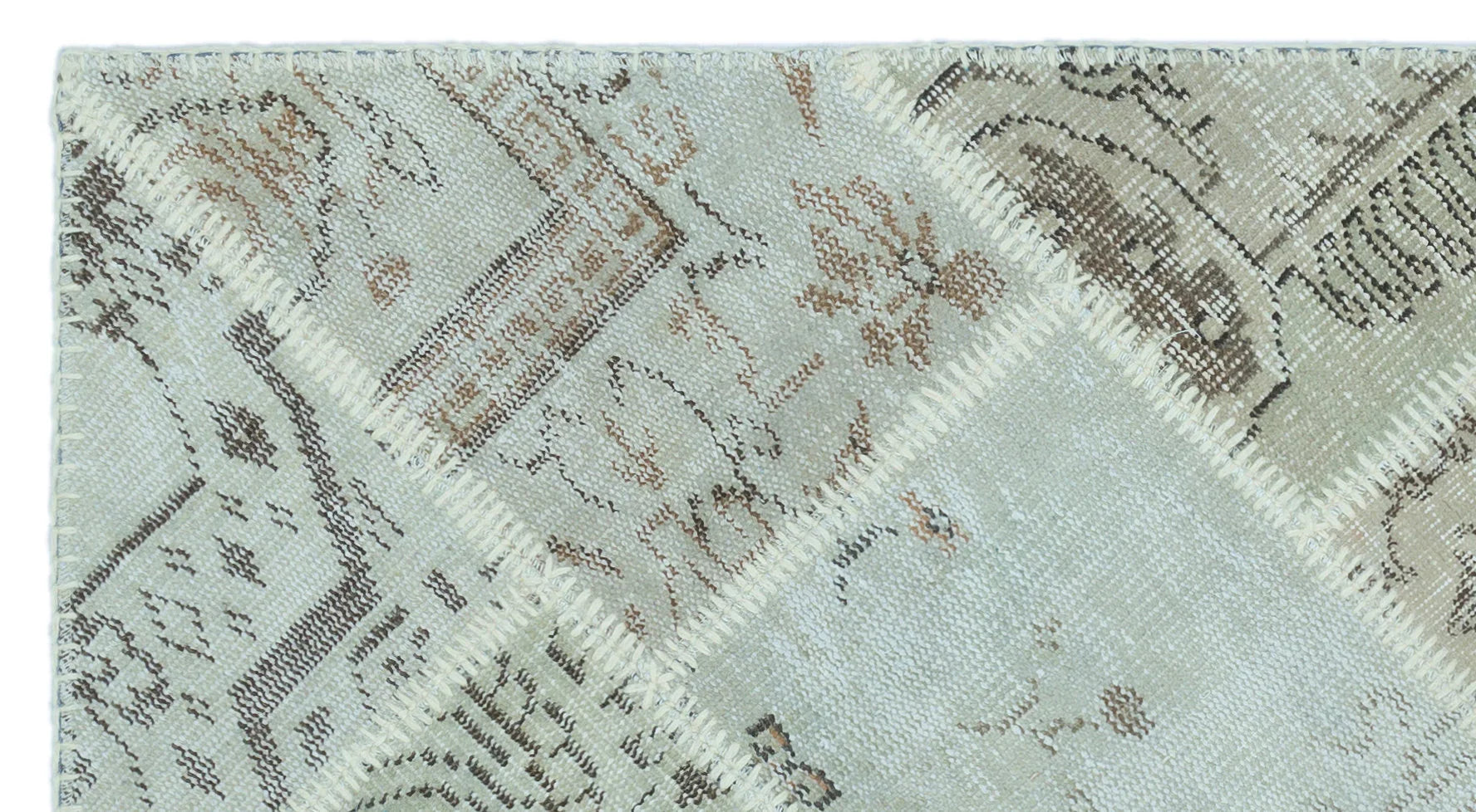 Bej Anadolu Bohem Eskitme Yün Halı 80x150 - Özel Seri