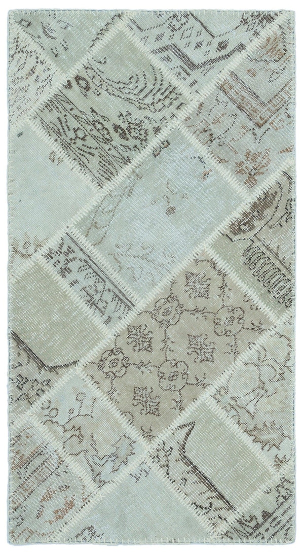 Bej Anadolu Bohem Eskitme Yün Halı 80x150 - Özel Seri