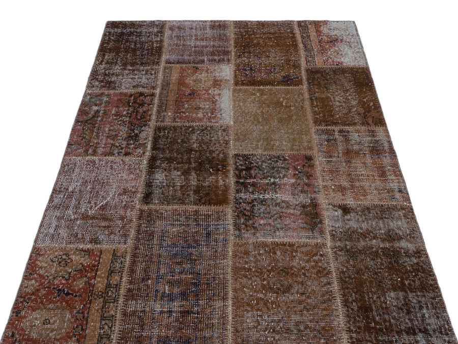 Antrasit Bej Anadolu Eskitme Modern Yün Halı 120x180 - Özel Seri
