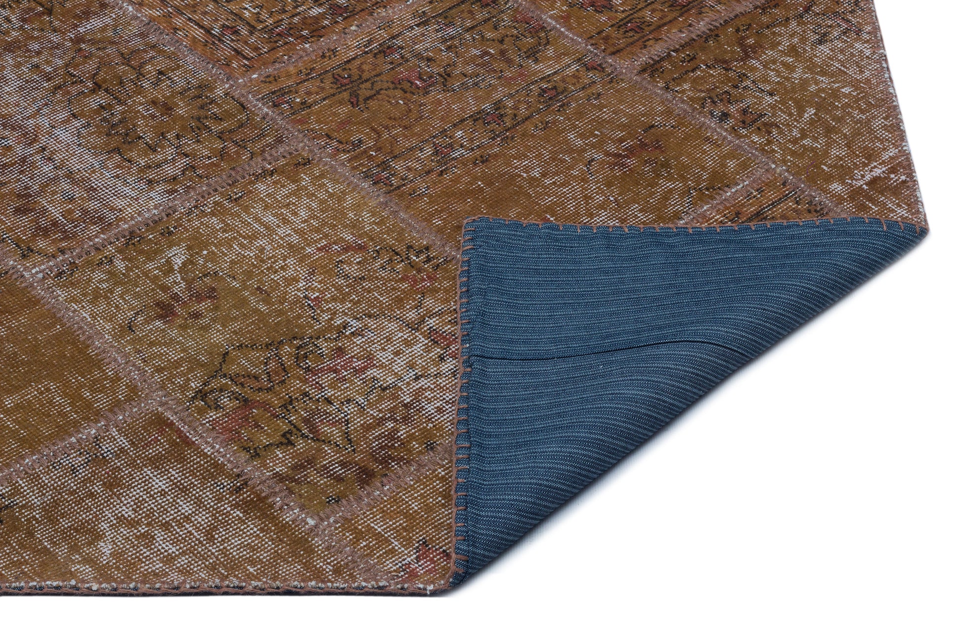 Iskece Kahverengi Eskitme Yün El Dokuma Halısı 120 x 180 Apex Unique