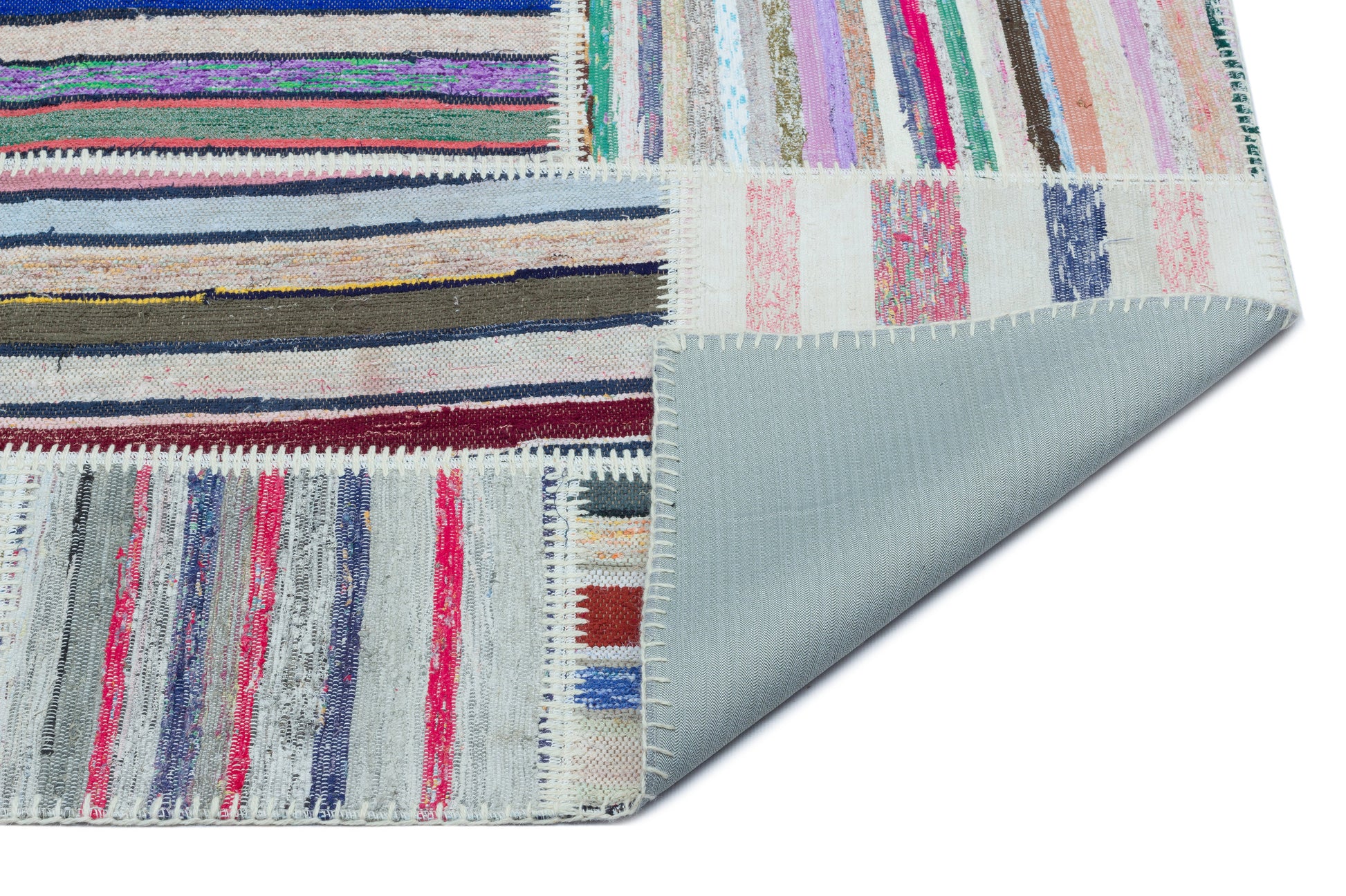 Teselya Bej Çizgili Yün El Dokuma Halısı 120 x 180 Apex Unique