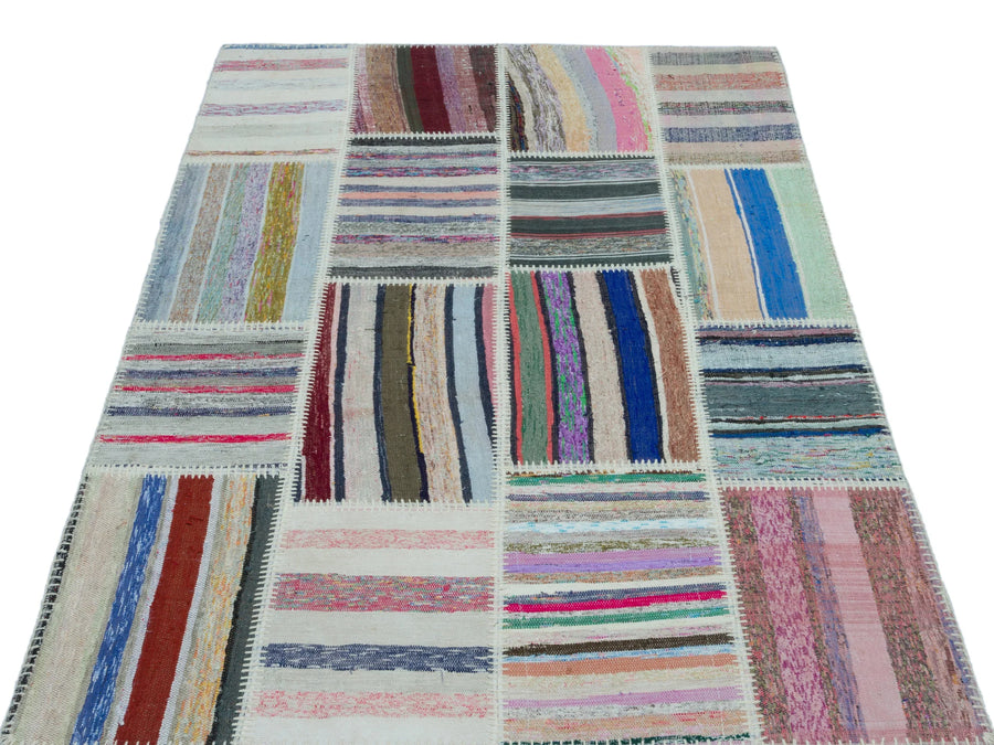 Modern Çizgili Yün Halı 120x180
