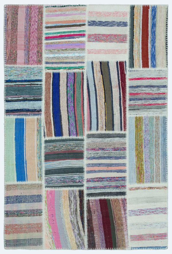 Modern Çizgili Yün Halı 120x180
