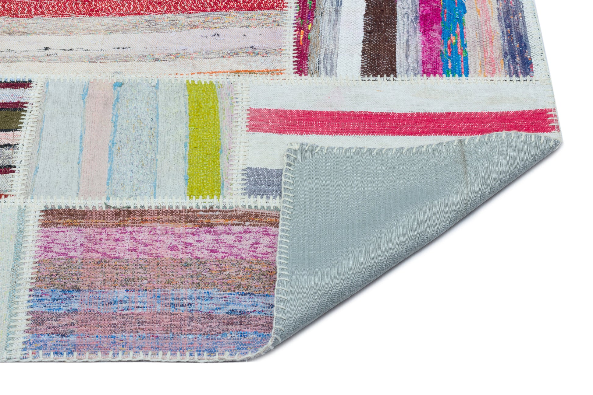 Teselya Bej Çizgili Yün El Dokuma Halısı 120 x 180 Apex Unique