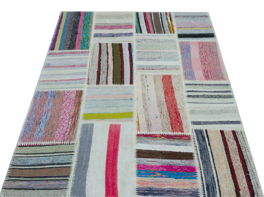 Bej Anadolu Bohem Geometrik Yün Halı 120x180 - Özel Seri