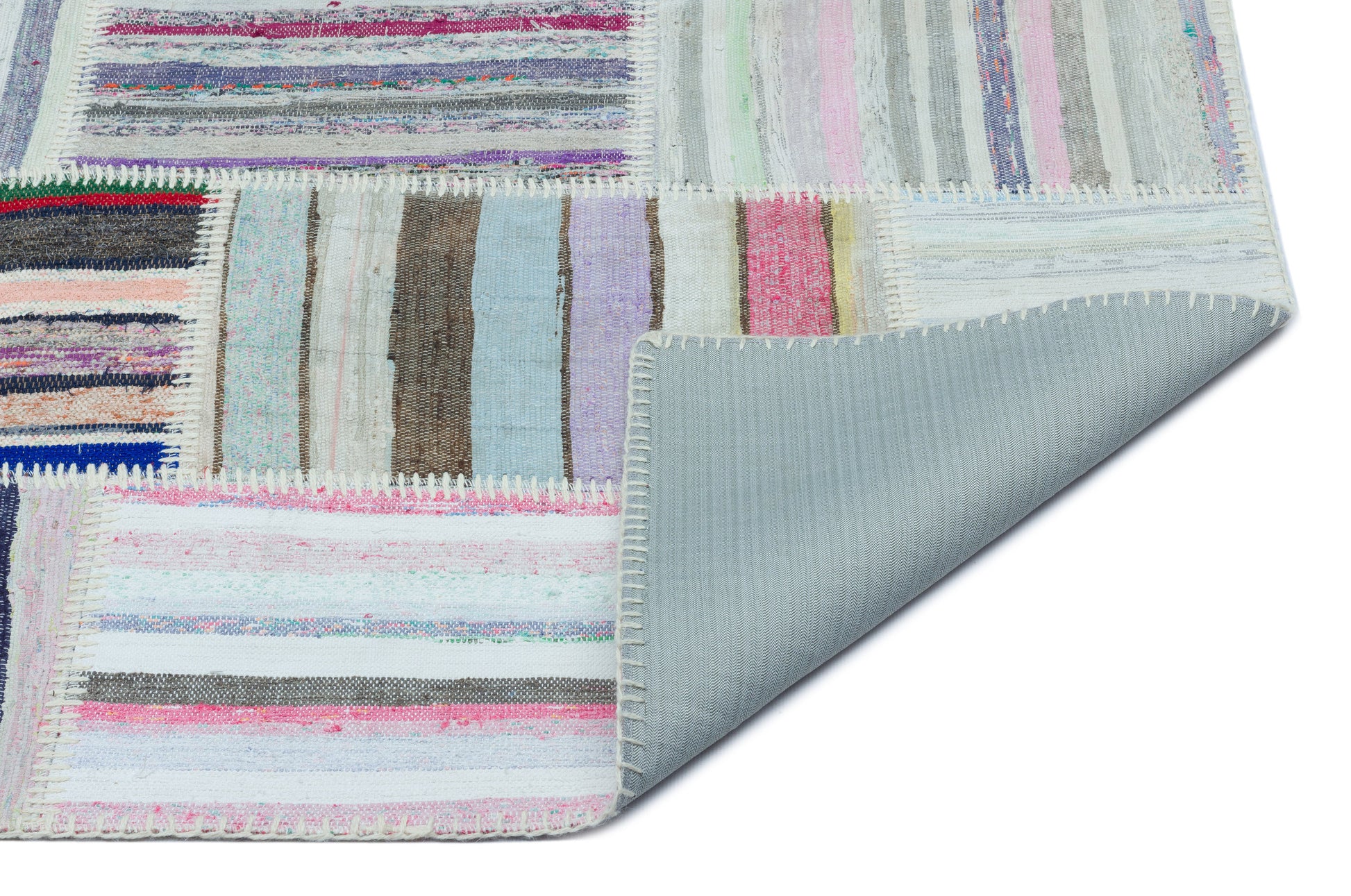 Teselya Bej Çizgili Yün El Dokuma Halısı 120 x 180 Apex Unique