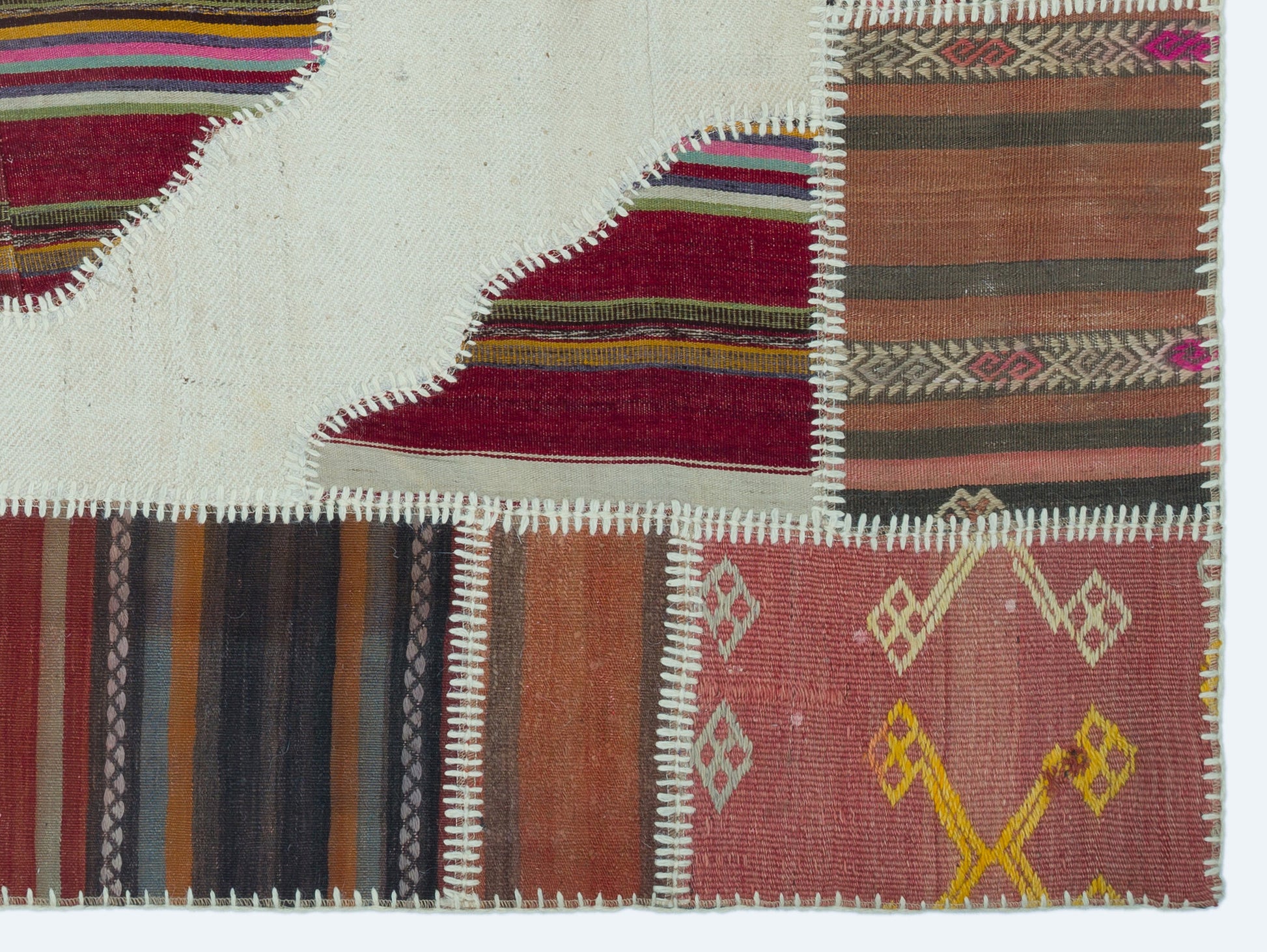 Teselya Bej Eskitme Yün El Dokuma Halısı 133 x 177 Apex Unique