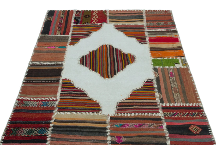 Bej Anadolu Bohem Geometrik Yün Halı 130x177 - Özel Seri