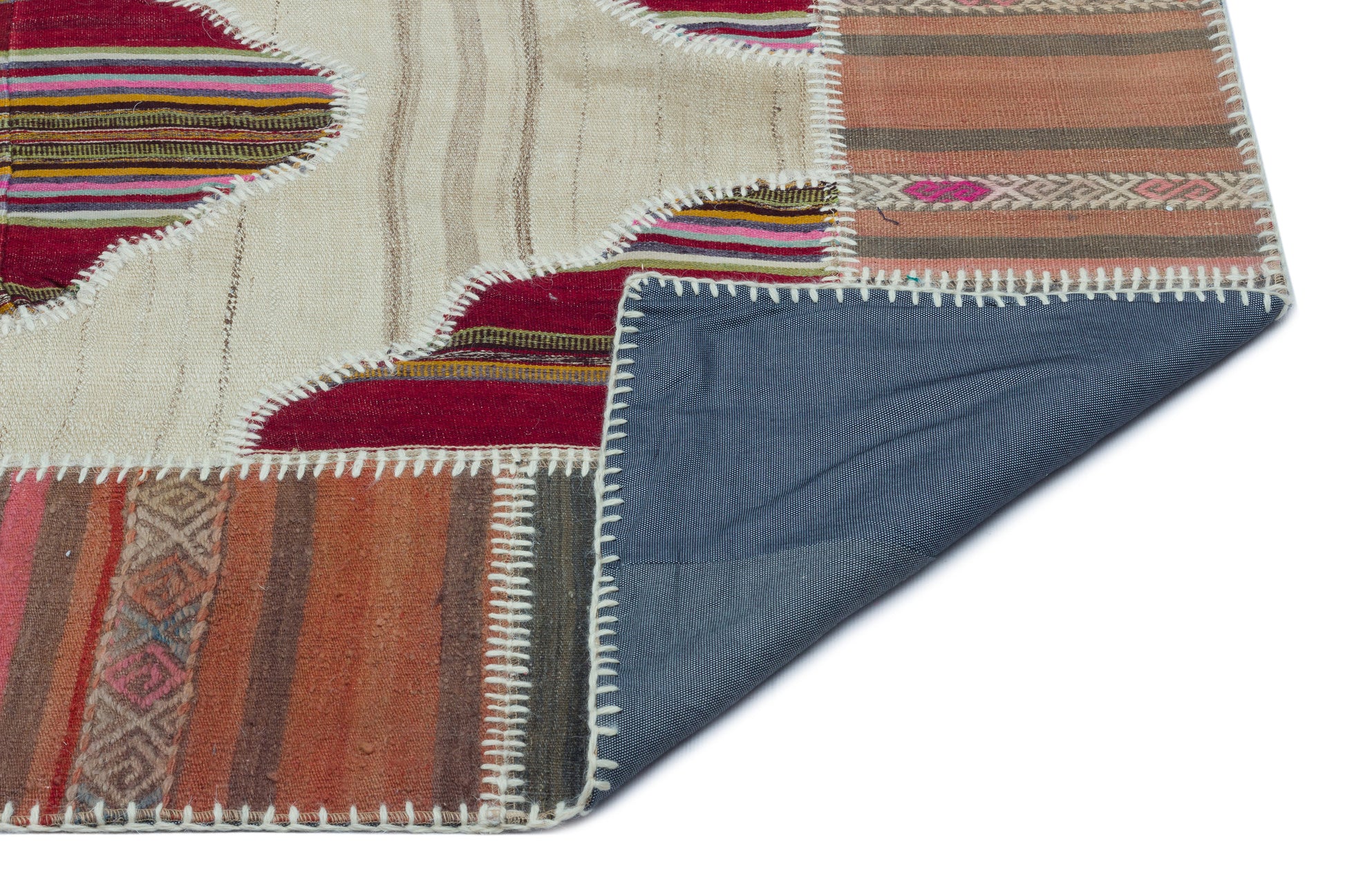 Teselya Bej Eskitme Yün El Dokuma Halısı 133 x 175 Apex Unique