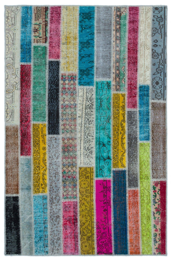 Bej Geometrik Modern Yün Halı 150x232