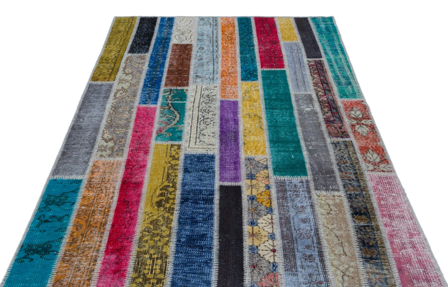 Bej Geometrik Modern Yün Halı 153x230