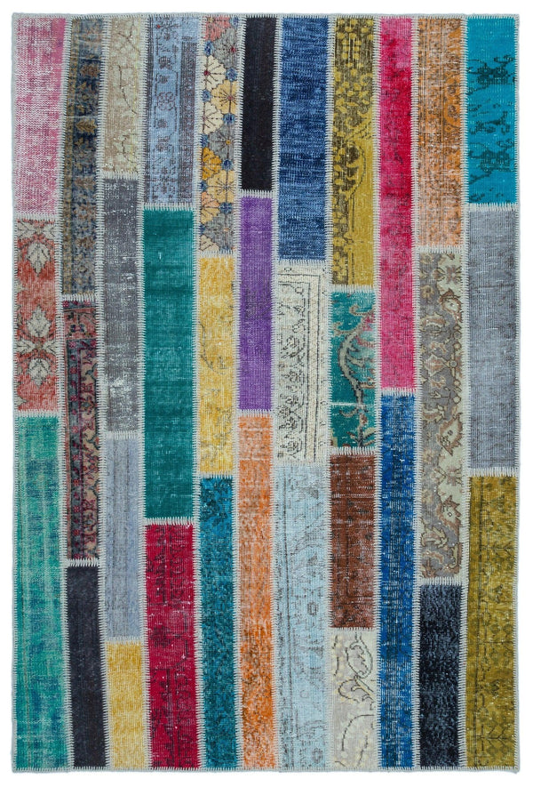 Bej Geometrik Modern Yün Halı 153x230