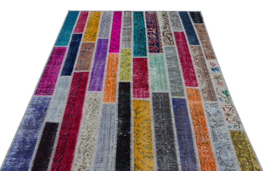 Bej Anadolu Geometrik Vintage Yün Halı 151x233 - Özel Seri