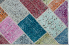 Iskece Bej Patchwork Yün El Dokuma Halısı 151 x 226 Apex Unique