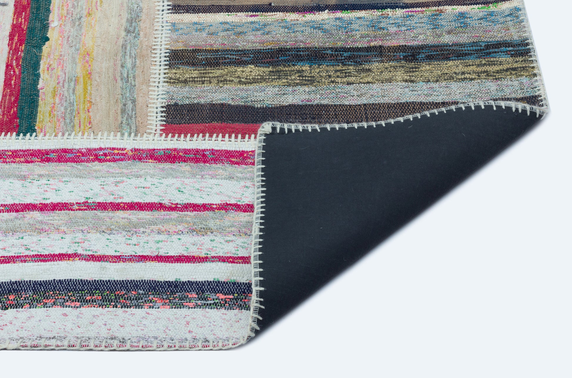 Teselya Bej Çizgili Yün El Dokuma Halısı 160 x 222 Apex Unique