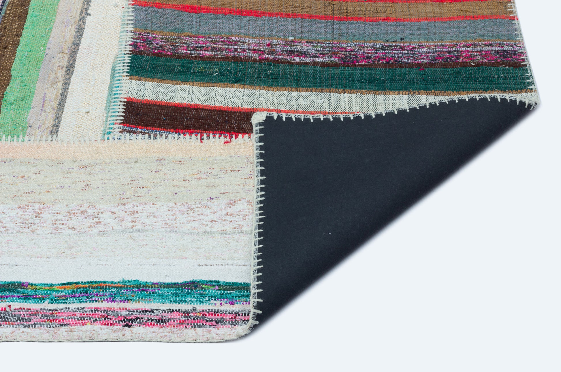 Teselya Bej Çizgili Yün El Dokuma Halısı 158 x 220 Apex Unique