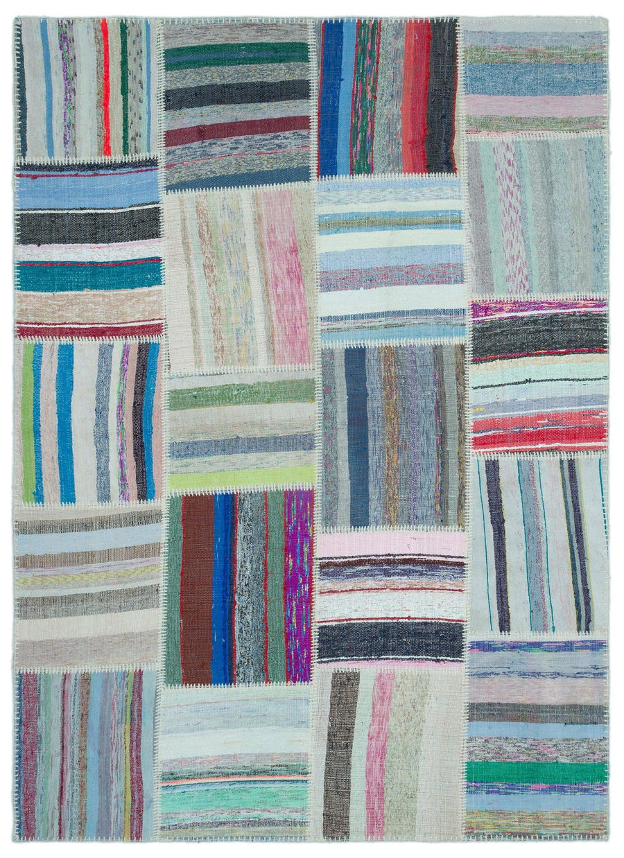 Bohem Çok Renkli El Dokuma Halı Geometrik Desenli 159x220 cm 25242 – Koridor kullanımı