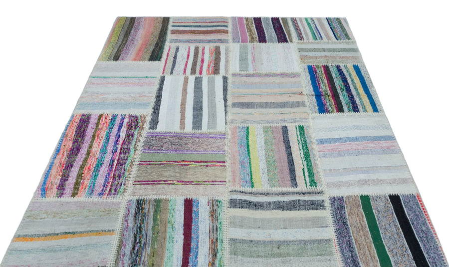 Bej Gri Bohem Modern Yün Halı 160x221