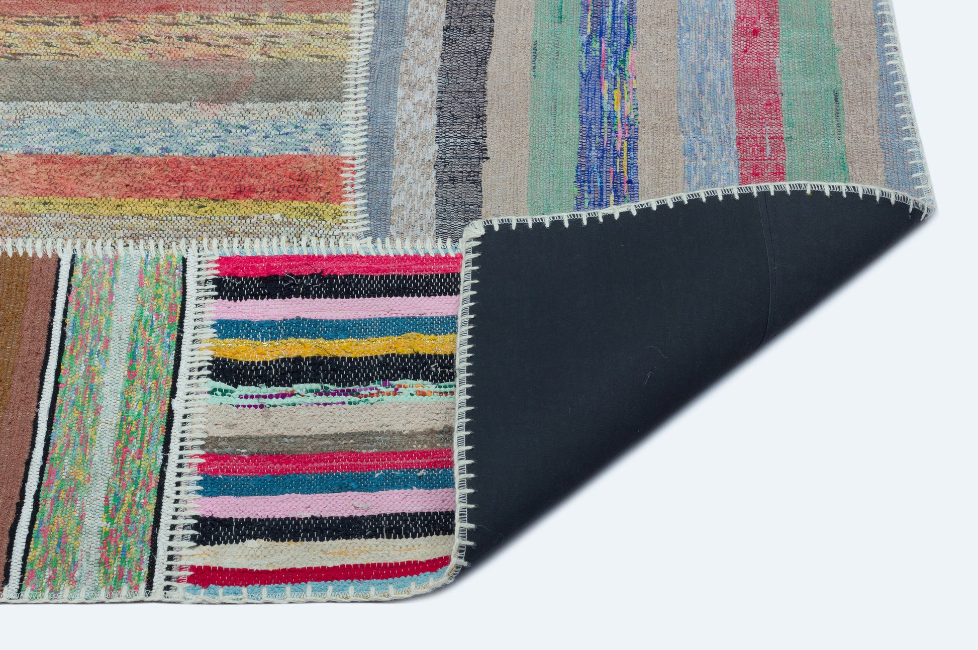 Teselya Bej Çizgili Yün El Dokuma Halısı 160 x 220 Apex Unique