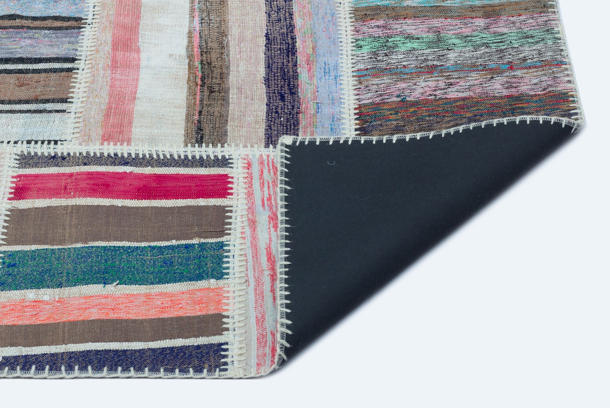 Teselya Bej Çizgili Yün El Dokuma Halısı 158 x 220 Apex Unique